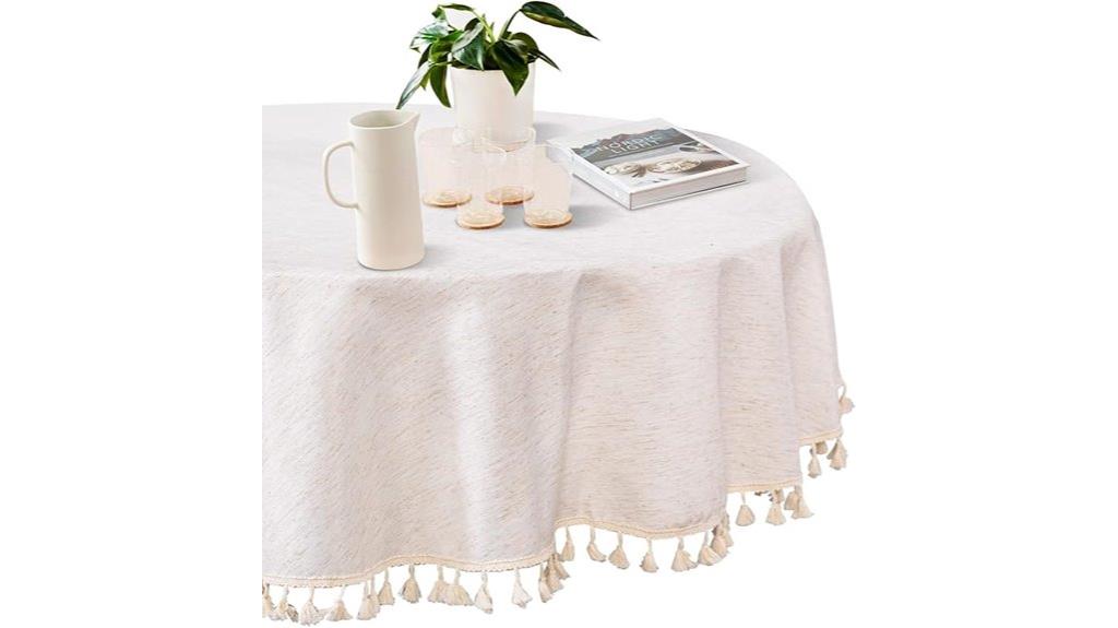 round cotton tablecloth
