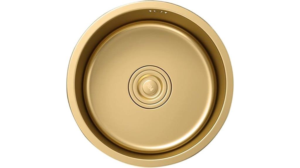 round gold stainless steel