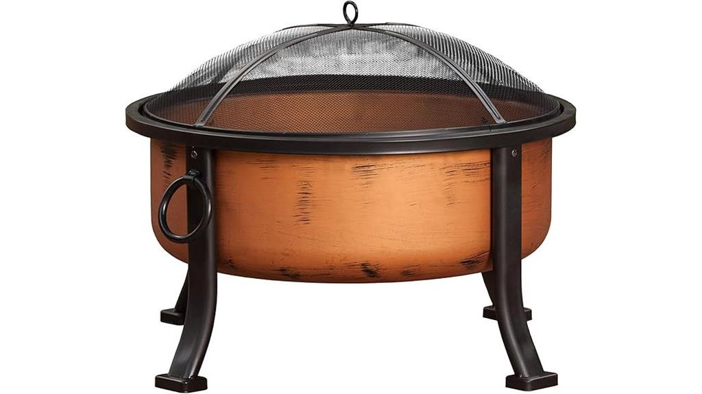 round wood burning fire pit