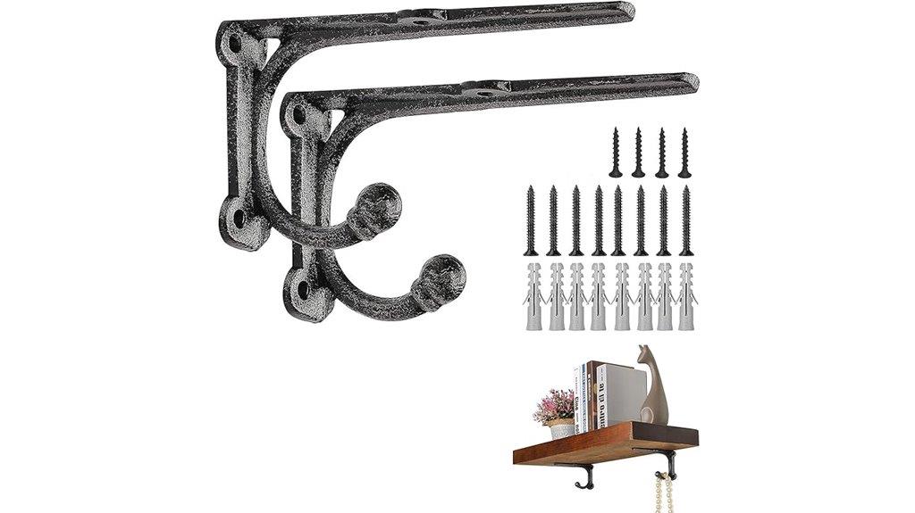 rustic 6 inch iron brackets