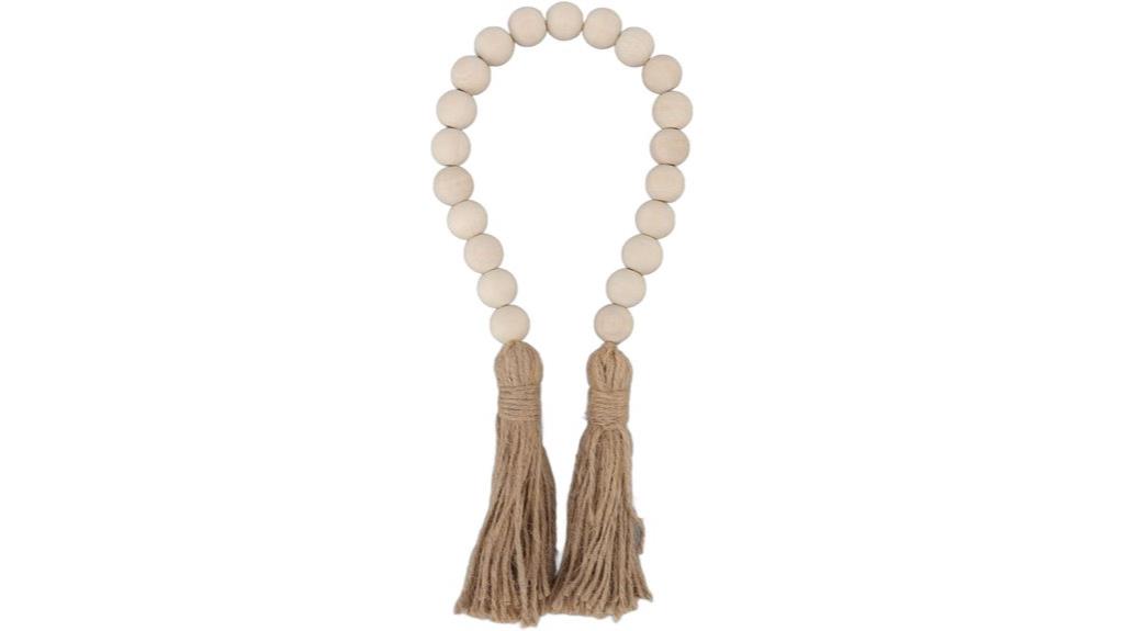 rustic bead tassel garland