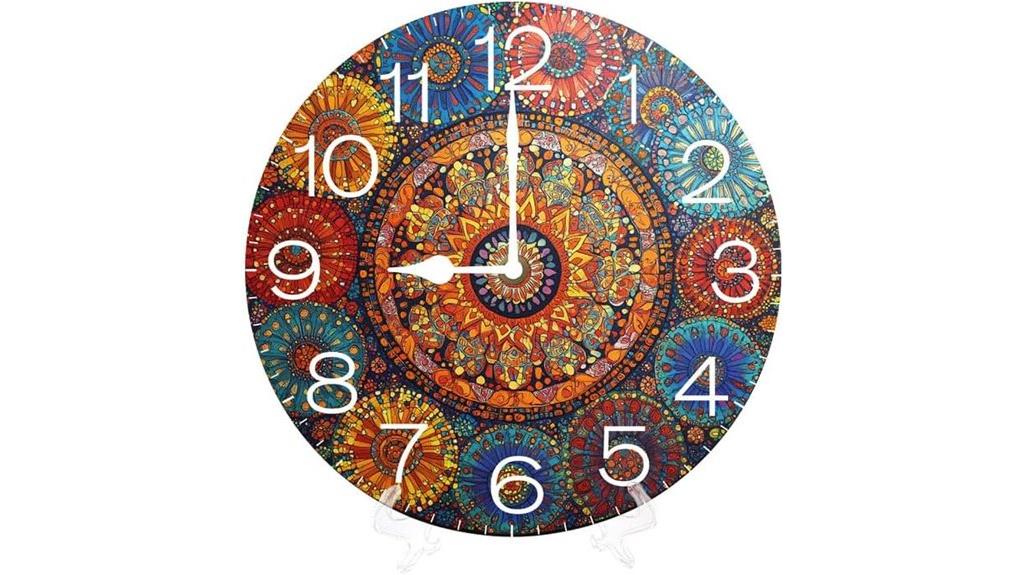 rustic round wall clock