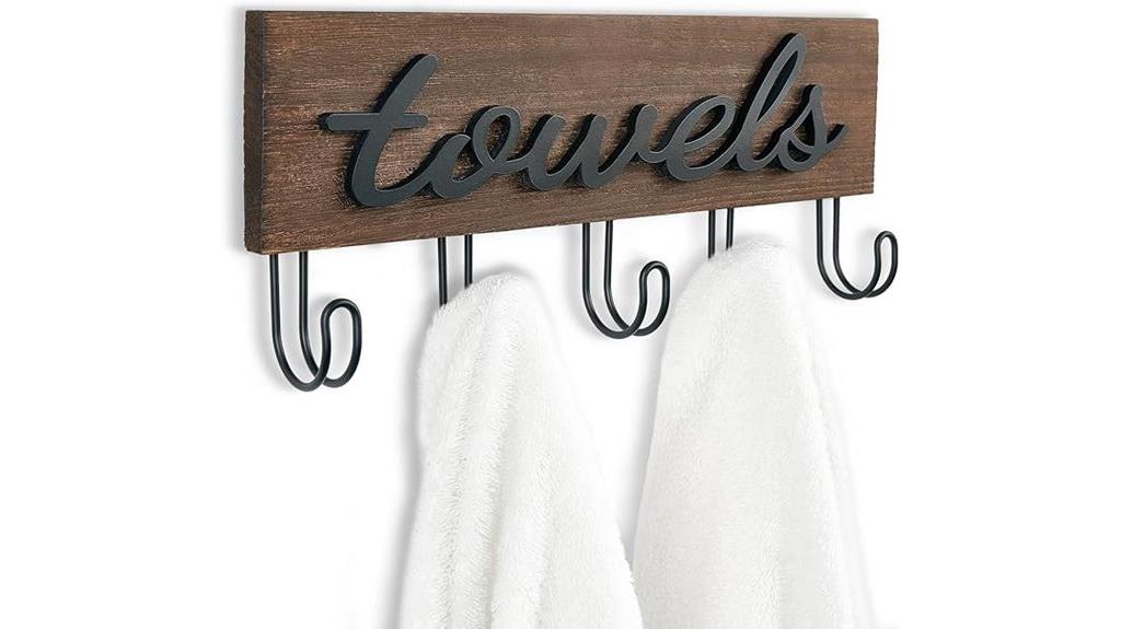 rustic wall towel rack