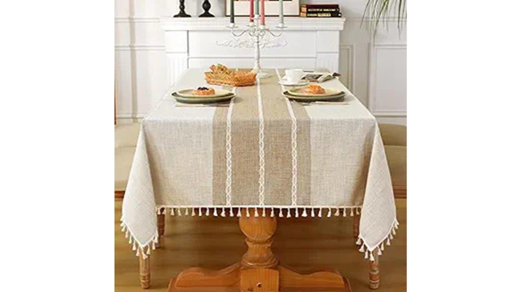 rustic waterproof rectangular tablecloth