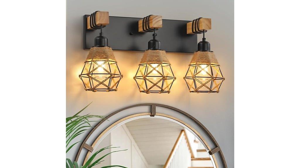 rustic wood sconce