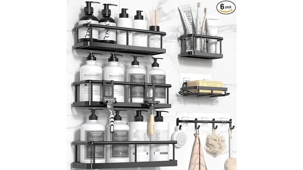 rustproof 6 pack shower shelves