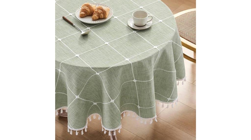 sage green boho tablecloth