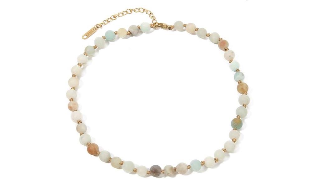 semi precious beaded choker