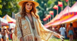 sequin kimono festival fashion