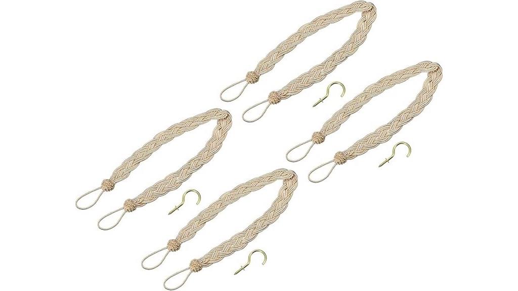 set of four curtain hooks