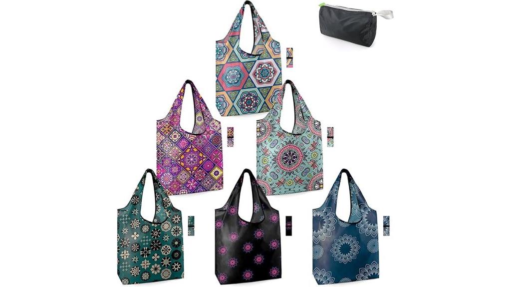 set of six eco friendly bags