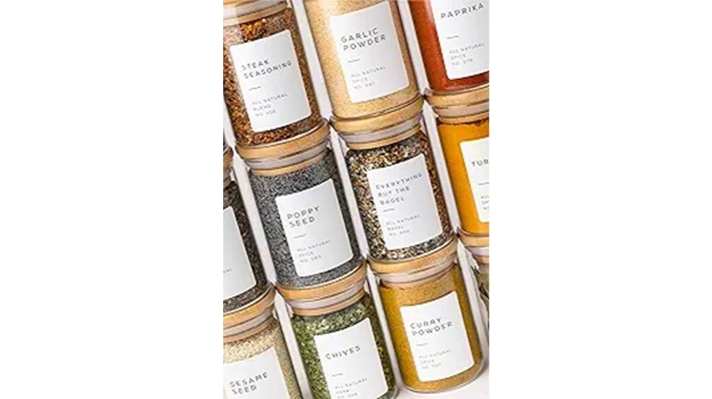 set of twelve labeled jars
