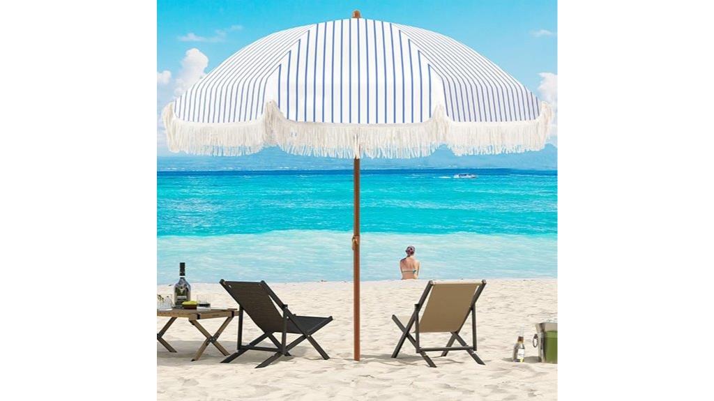 seven foot fringe patio umbrella