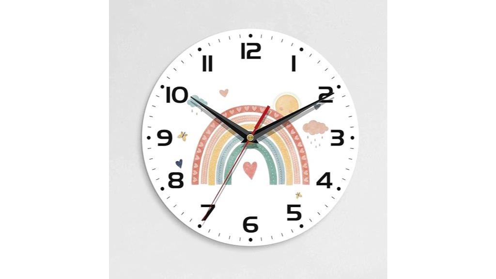silent 10 inch wall clock