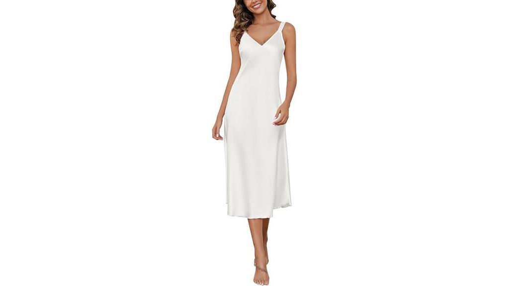 silk v neck sleepwear