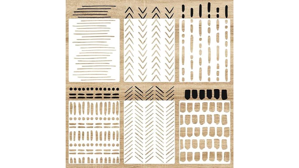 six geometric stencil set