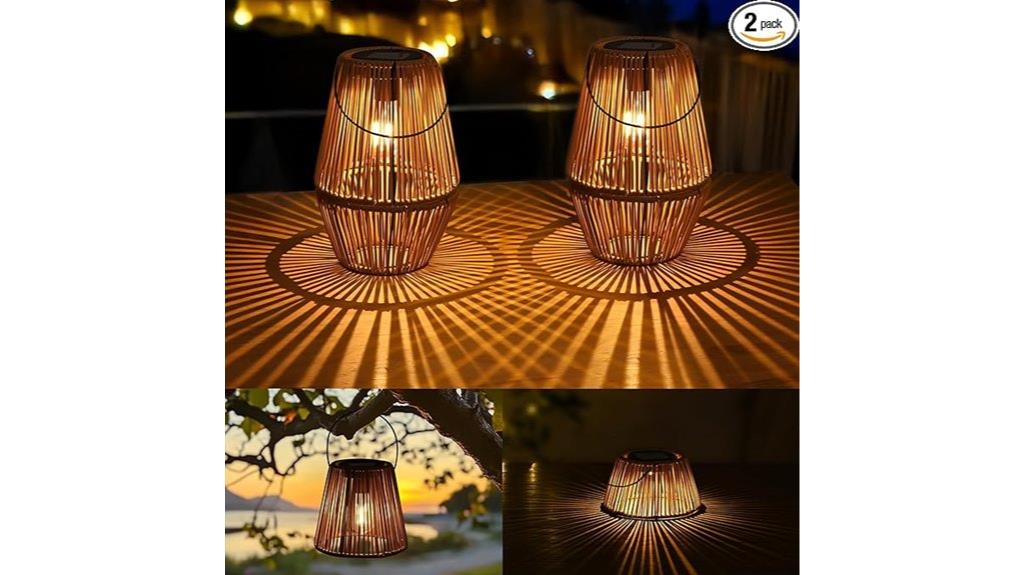 solar waterproof hanging lanterns