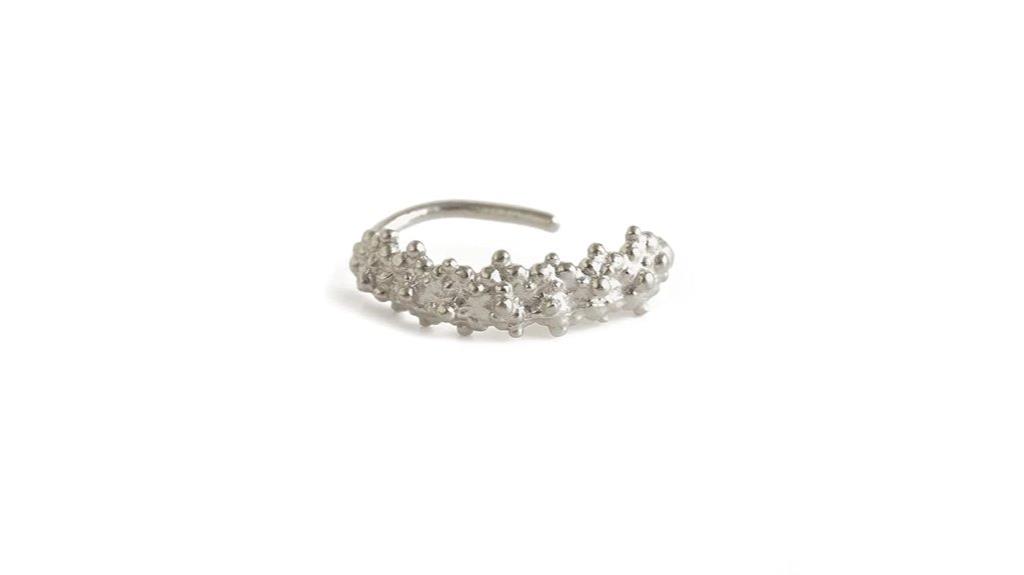 sterling silver tribal nose hoop