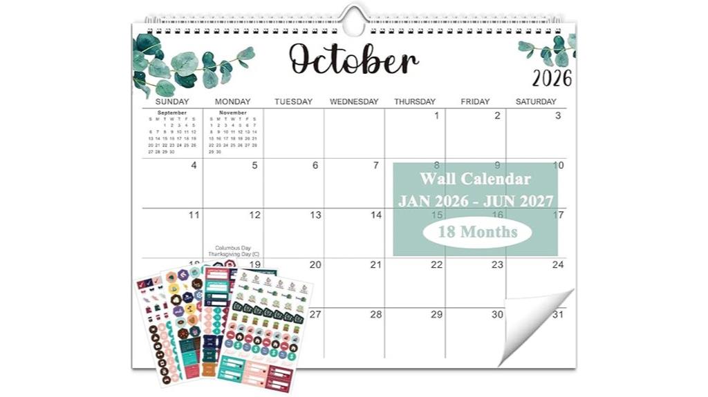 stylish 2025 2026 wall calendar