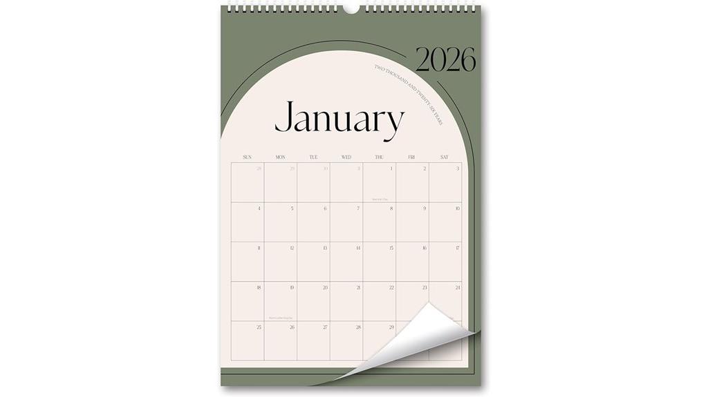 stylish 2025 vertical calendar