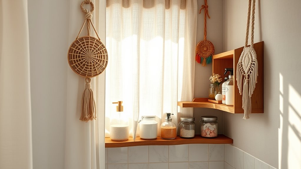 stylish boho bathroom organizers
