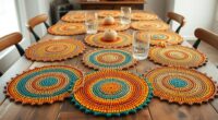 stylish boho beaded placemats
