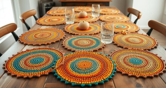 stylish boho beaded placemats