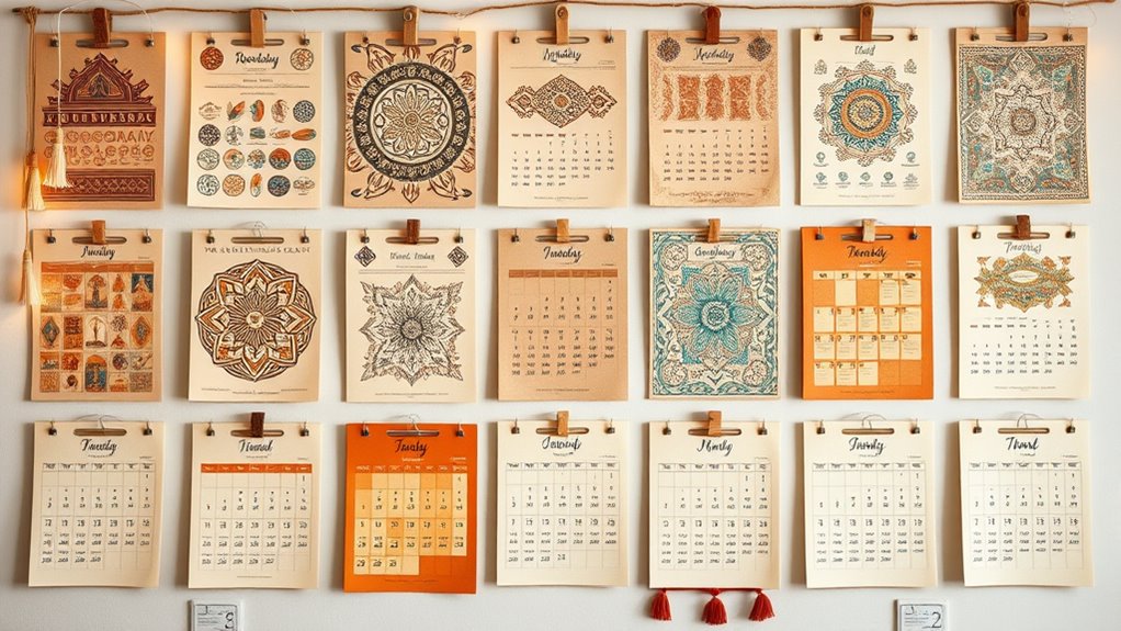 stylish boho calendar picks