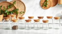 stylish boho glass spice jars