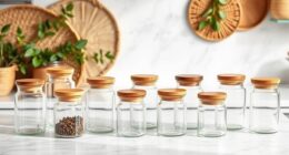 stylish boho glass spice jars