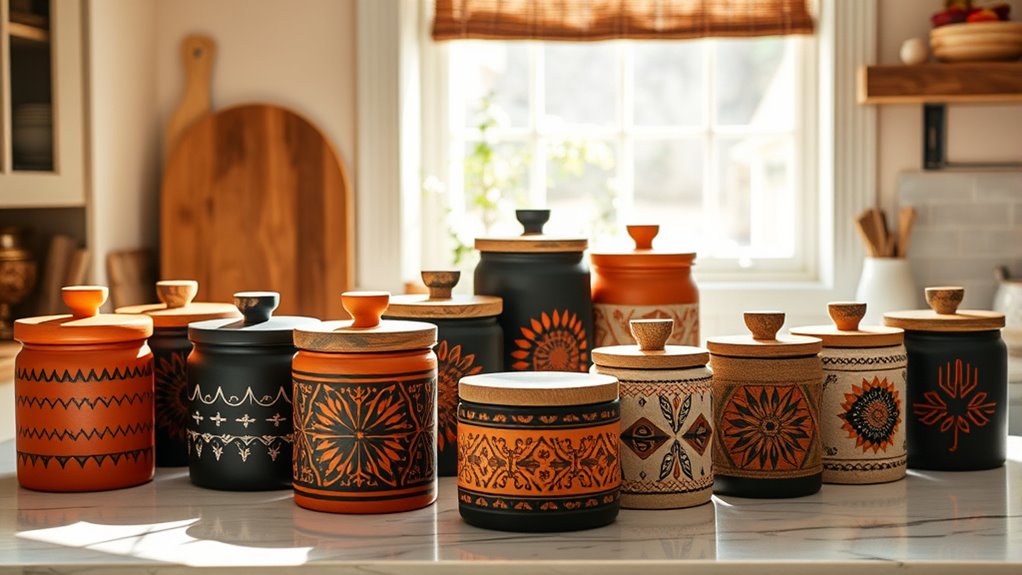 stylish boho kitchen storage