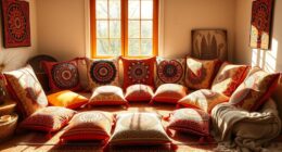 stylish boho meditation cushions