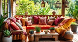 stylish boho patio cushions