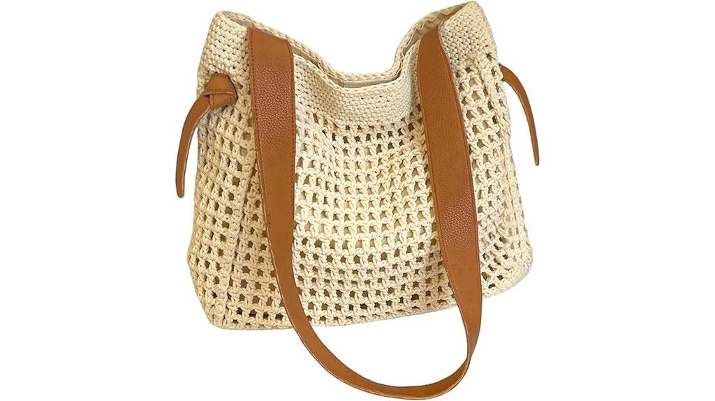 stylish crochet beach bag