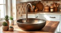 stylish round boho sinks