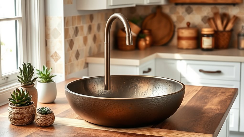 stylish round boho sinks