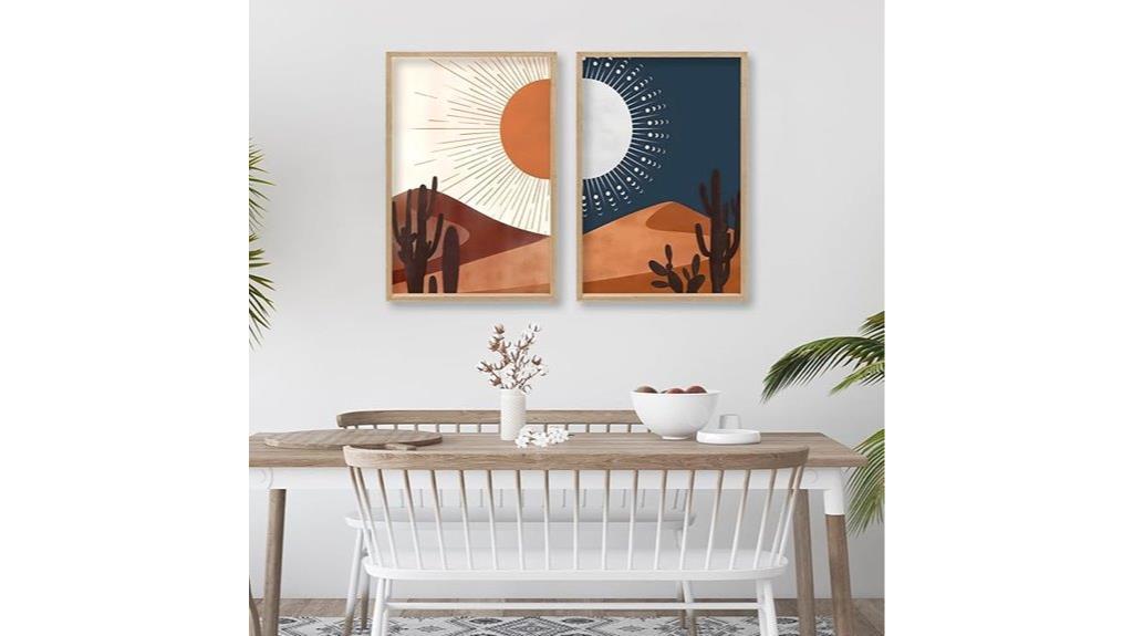 sun moon cactus prints