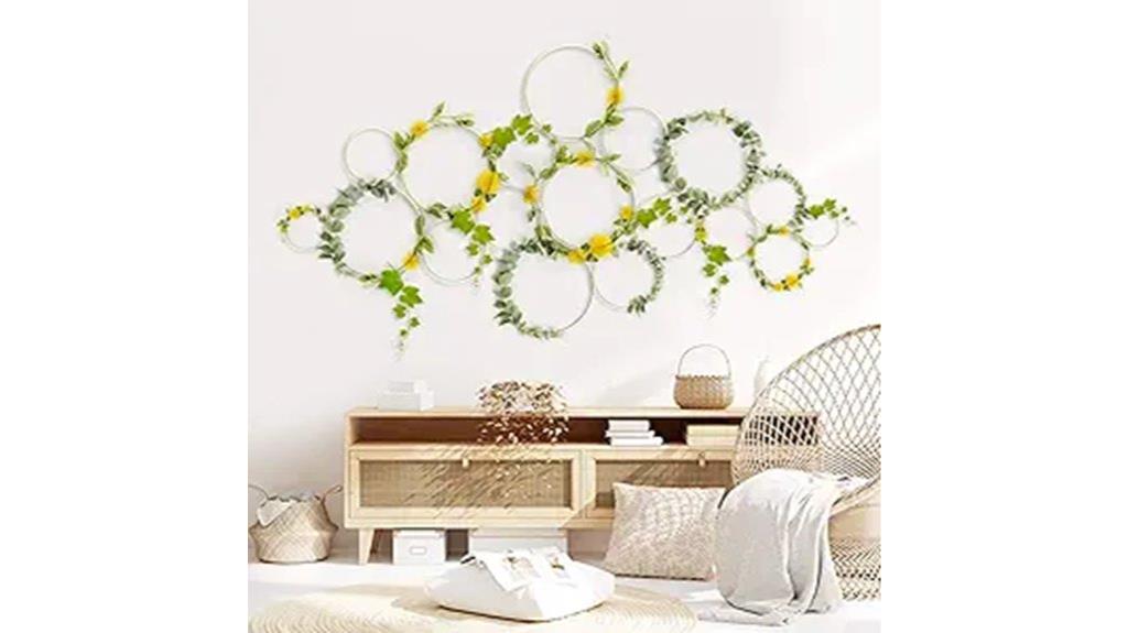 sunlit boho bamboo wall