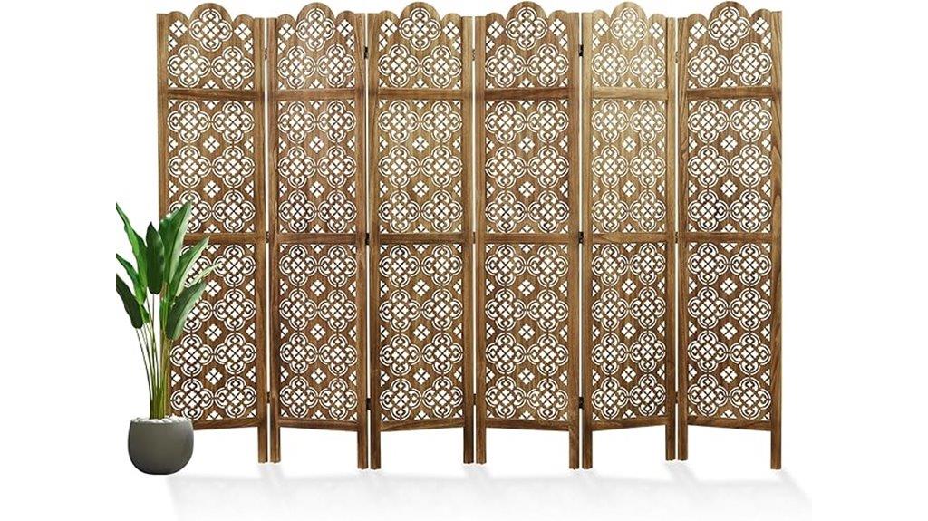 tall foldable wood screen
