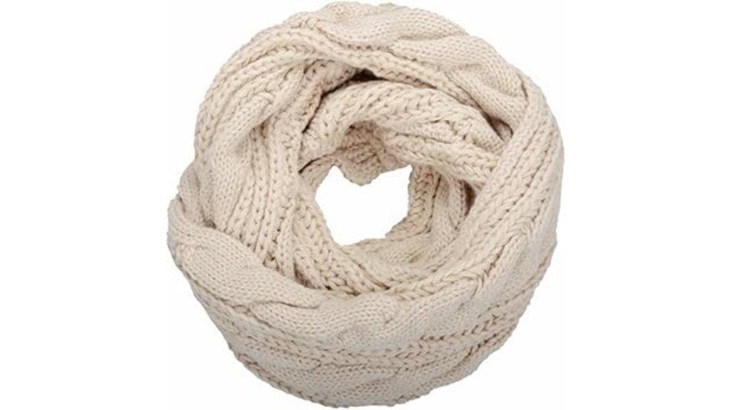 thick ribbed knit scarf