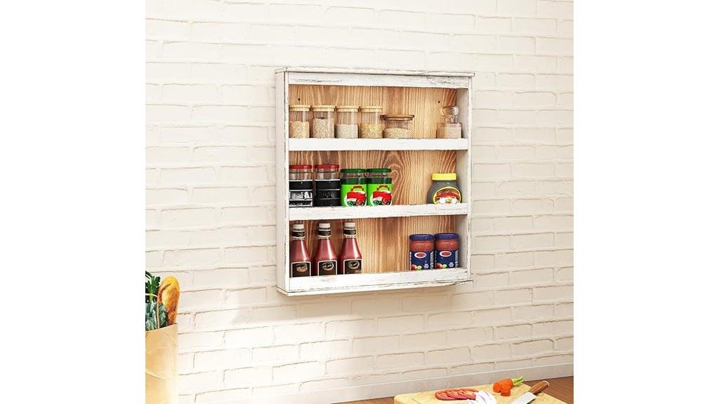 three tier wall spice rack