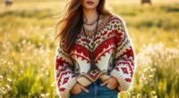 top boho knit sweater trends