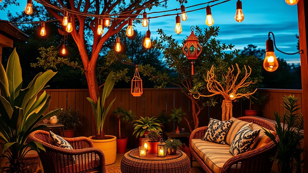 top boho solar string lights