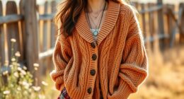 top chunky knit cardigans