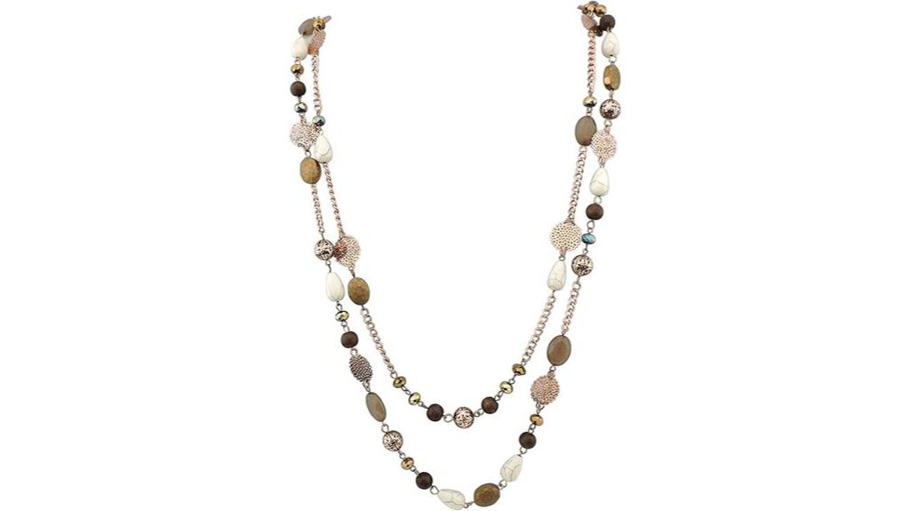 trendy boho crystal necklaces