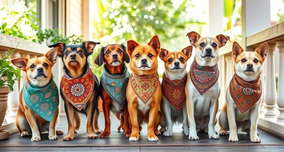 trendy comfortable boho pet bandanas