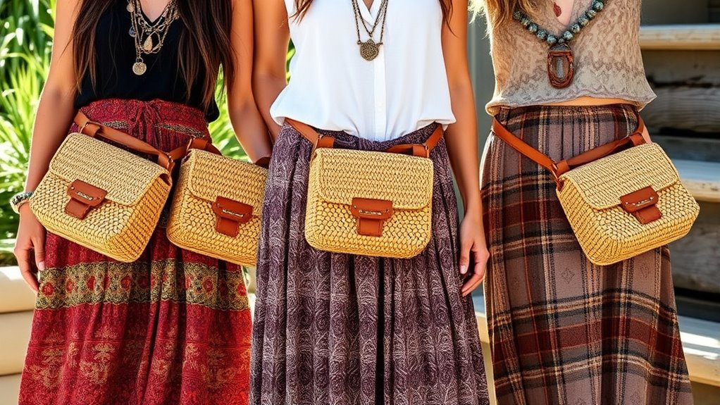 trendy woven boho belt