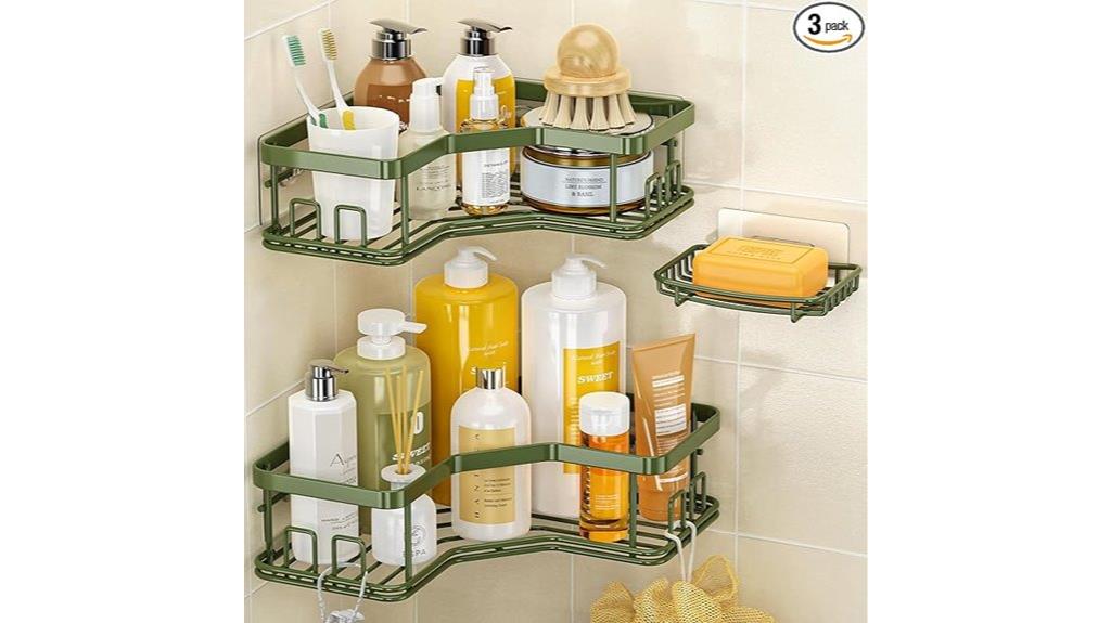 triple shower caddy set