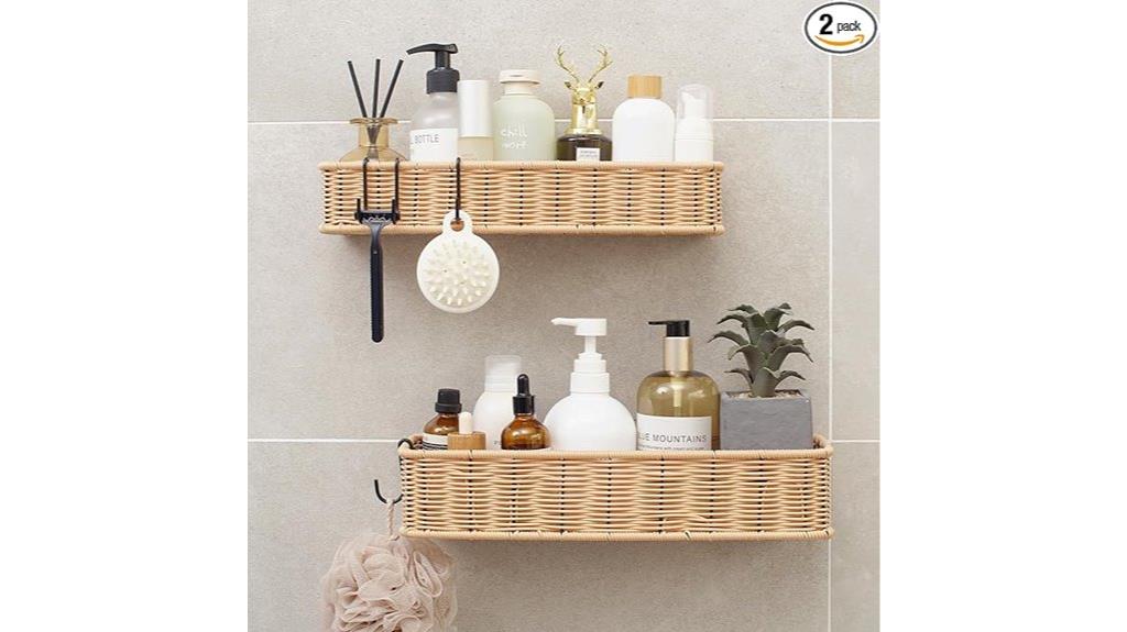 two pack shower shelves