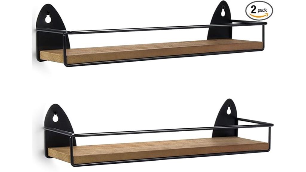 two pack wall mount spice racks